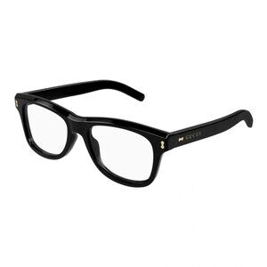 NEW GUCCI EYEGLASSES, BLACK UNISEX RECTANGLE EYEWEAR GUCCI GG1526O 005